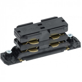 Соединитель прямой внутренний (соединение 2х осветительных шинопроводов в прямую линию) черный IEK