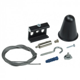 Комплект подвеса для осветительного шинопровода с тросом 1.5м черный IEK