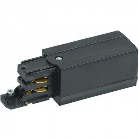 Кабельный ввод (подвод питания) левый для трехфазного осветительного шинопровода черный IEK