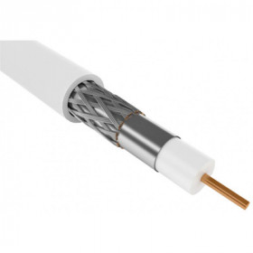 Кабель коаксиальный RG59 CCS 75Ом FPE PVC белый (300м) GENERICA Кабель коаксиальный RG59 CCS 75Ом FPE PVC белый (300м) GENERICA
