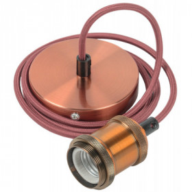 Патрон подвесной Пал27-04-К58 E27 со шнуром 1.5м RETRO бронза IEK