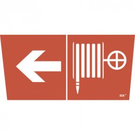 Самоклеящаяся этикетка 240х90мм "Пожарный кран/стрелка налево" для ССА 5043 IEK