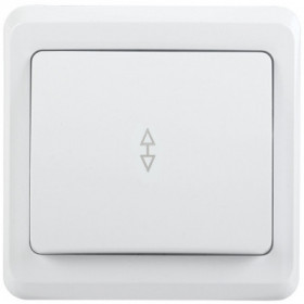 Выключатель 1-клавишный проходной ВСп10-1-0-ВБ 10А ВЕГА белый IEK