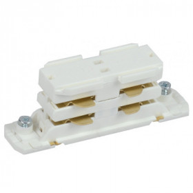 Соединитель прямой внутренний (соединение 2х осветительных шинопроводов в прямую линию) белый IEK