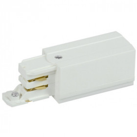 Кабельный ввод (подвод питания) правый для трехфазного осветительного шинопровода белый IEK