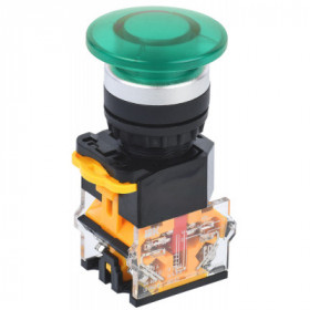 Кнопка D8-11M "Грибок" d-22мм 1з+1р зеленая IEK