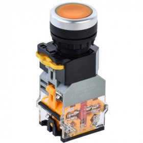 Кнопка управления D8-11D d-22мм 1з+1р с подсветкой желтая IEK