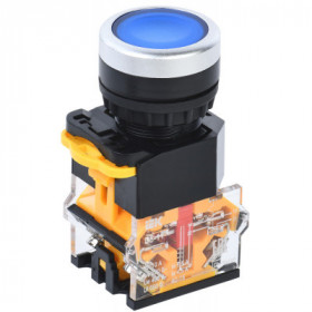 Кнопка управления D8-11 d-22мм 1з+1р синяя IEK