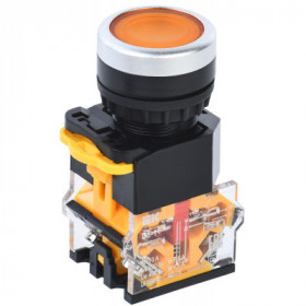 Кнопка управления D8-11 d-22мм 1з+1р желтая IEK