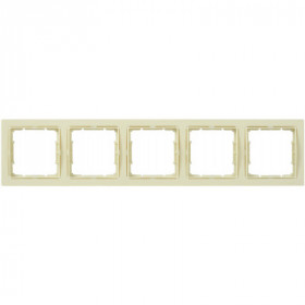 Рамка 5-местная квадратная РУ-5-БК BOLERO Q1 кремовый IEK