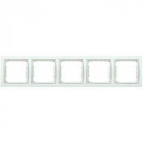 Рамка 5-местная квадратная РУ-5-ББ BOLERO Q1 белый IEK