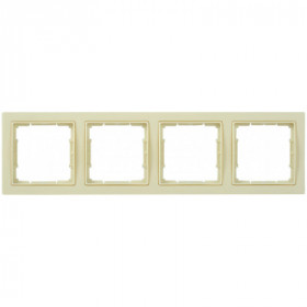 Рамка 4-местная квадратная РУ-4-БК BOLERO Q1 кремовый IEK