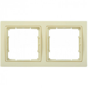 Рамка 2-местная квадратная РУ-2-БК BOLERO Q1 кремовый IEK