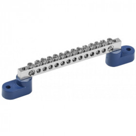 Шина N "ноль" на двух угловых изоляторах с никелевым покрытием ШНИ-6х9-14-У2-С IEK