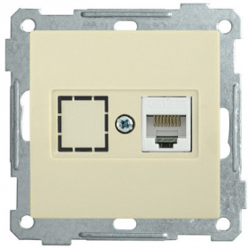 Розетка компьютерная РК10-1-Б RJ45 Cat5e BOLERO кремовый IEK