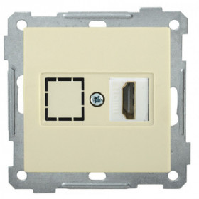 Розетка HDMI РHDMI-0-Б BOLERO кремовый IEK