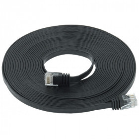 ITK Коммутационный шнур плоский (патч-корд) кат.6 UTP 7м чёрный