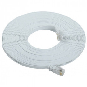 ITK Коммутационный шнур плоский (патч-корд) кат.6 UTP 10м белый