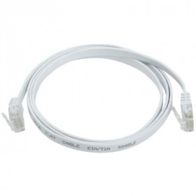 ITK Коммутационный шнур плоский (патч-корд) кат.6 UTP 5м белый