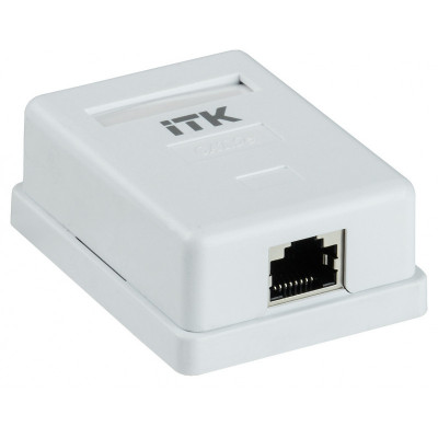 ITK Настенная информационная розетка RJ45 кат.5E FTP 1-порт