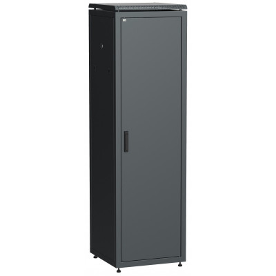 ITK Шкаф сетевой напольный 19" LINEA N 38U 600х800мм металлическая передняя дверь черный