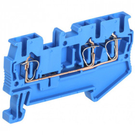 Клемма пружинная КПИ 3в-2.5 3 вывода 31А синяя IEK