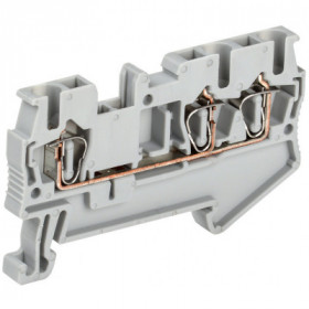 Клемма пружинная КПИ 3в-2.5 3 вывода 31А серая IEK