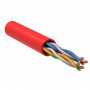 ITK Витая пара U/UTP кат.5E 4х2х24AWG solid LSZH нг(А)-HF красный (305м)