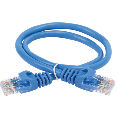 ITK Коммутационный шнур (патч-корд) кат.6 UTP PVC 15м синий