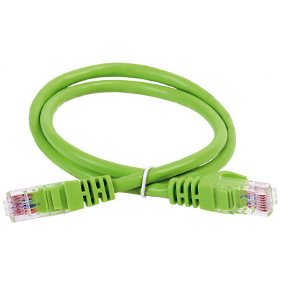 ITK Коммутационный шнур (патч-корд) кат.6 UTP PVC 15м зеленый