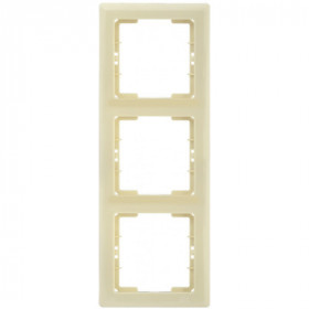 Рамка 3-местная вертикальная РВ-3-БК BOLERO кремовый IEK