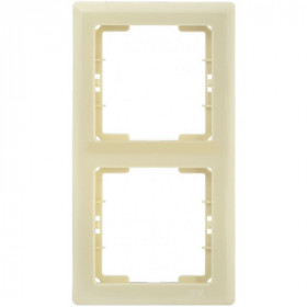 Рамка 2-местная вертикальная РВ-2-БК BOLERO кремовый IEK