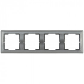 Рамка 4-местная горизонтальная РГ-4-БА BOLERO антрацит IEK