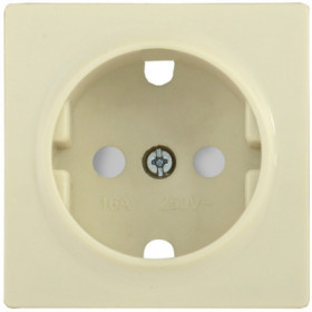 Накладка розетка НР-2-1-БК с заземляющим контактом с защитной шторкой BOLERO кремовый IEK