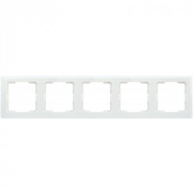 Рамка 5-местная горизонтальная РГ-5-ББ BOLERO белый IEK