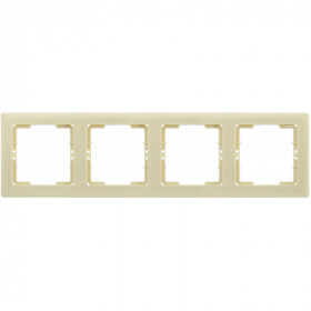 Рамка 4-местная горизонтальная РГ-4-БК BOLERO кремовый IEK