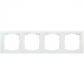 Рамка 4-местная горизонтальная РГ-4-ББ BOLERO белый IEK