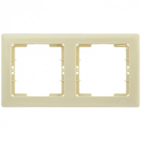 Рамка 2-местная горизонтальная РГ-2-БК BOLERO кремовый IEK