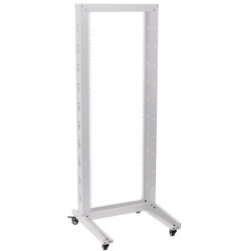 ITK Стойка открытая монтажная однорамная LINEA F 47U 600x600мм на роликах серая