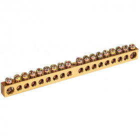 Шина PEN "земля-ноль" 8х12мм 18/1 (18групп/крепеж по центру) IEK