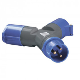 Адаптер двухлучевой ССИ-1012 2P+PE 16А 200-250В IP44 IEK