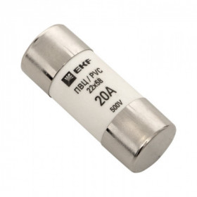 Плавкая вставка цилиндрическая ПВЦ (22х58) 20А EKF PROxima Плавкая вставка цилиндрическая ПВЦ (22х58) 20А EKF PROxima
