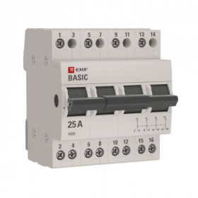 Трехпозиционный переключатель 4P 25А EKF Basic Трехпозиционный переключатель 4P 25А EKF Basic