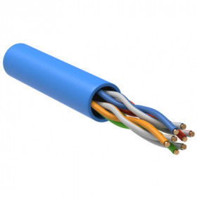 ITK Витая пара U/UTP кат.5E 4х2х24AWG solid PVC синий (305м)