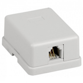 ITK Настенная розетка RJ12 6P4C кат.3 UTP 1-порт белая