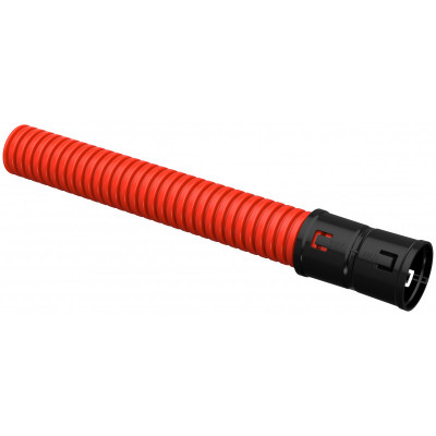 Труба гофрированная двустенная ПНД d-40мм красная (50м) IEK