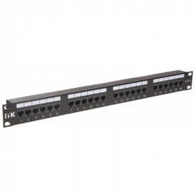 ITK 1U патч-панель кат.6 UTP 24 порта (Dual)