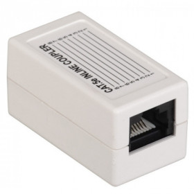 ITK Проходной адаптер кат.5E UTP тип RJ45-RJ45 (8P8C) белый