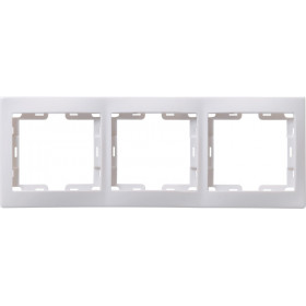 Рамка 3-местная горизонтальная РГ-3-КБ КВАРТА белый IEK
