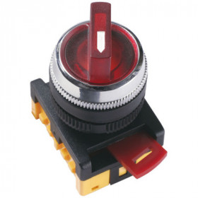 Переключатель АNС-22-2 на 2 положения "I-O" 1з+1р неон/240В красный IEK